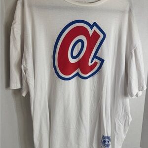 Mitchell & Ness Atlanta Braves Cooperstown Logo Tee Men’s 2XL Vintage Style